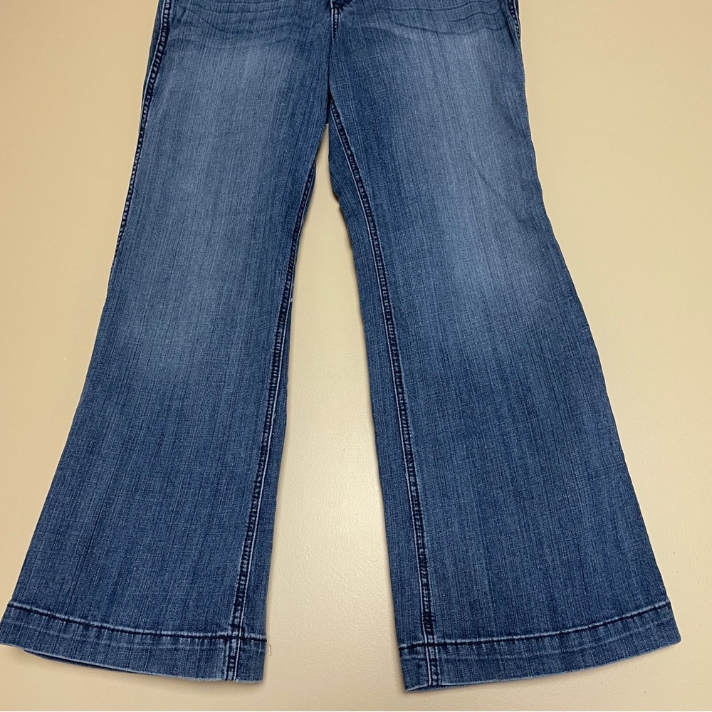 Ariat Denim Trouser Jeans Size 33 Short 33S Wide Leg Stretch - Picture 5 of 11